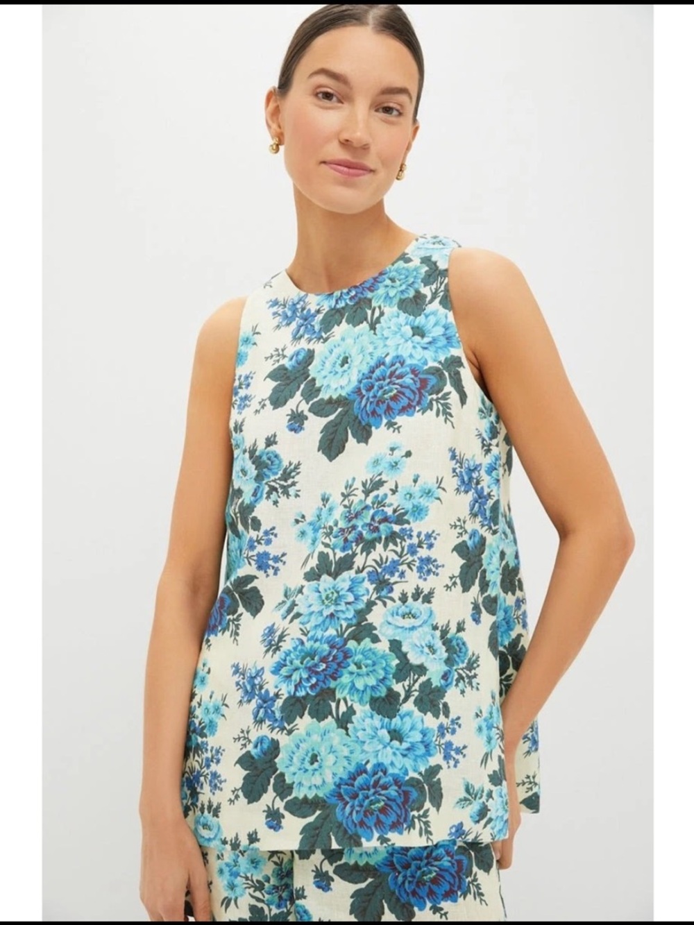 Tuckernuck Wild Zinnia Linen Elianna Tunic Top